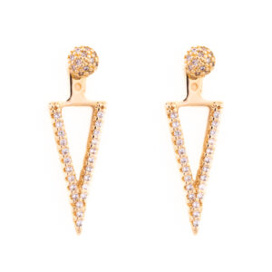 Ear Jacket Esfera Triangulo
