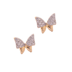 Brinco Borboleta Zircônia Cristal G